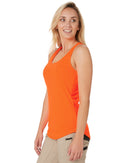 Womens Racer Back Singlet - Orange