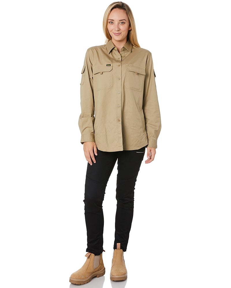 Womens X Airflow Ripstop LS Shirt  - Khaki