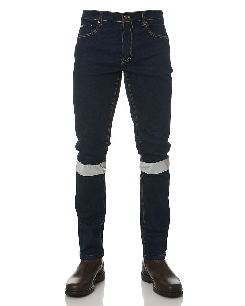 3M Taped Rough Rider Stretch Denim Jeans - Navy