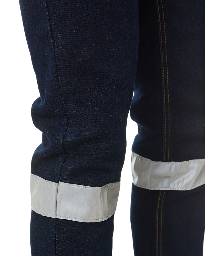 3M Taped Rough Rider Stretch Denim Jeans - Navy