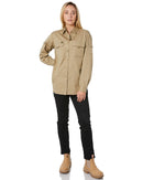 Womens Mid Rise Stretch Cotton Pants - Black