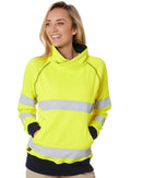 Womens Taped Hi Vis Fleece Jumper - Yellow
