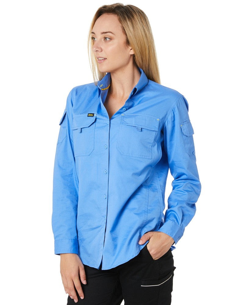 Womens X Airflow Ripstop LS Shirt  - Blue