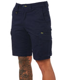 Stretch Cotton Cargo Short - Navy