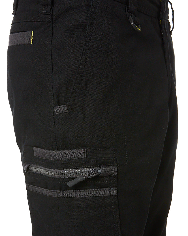 Flex and Move Stretch Cargo Cuffed Pants - Black