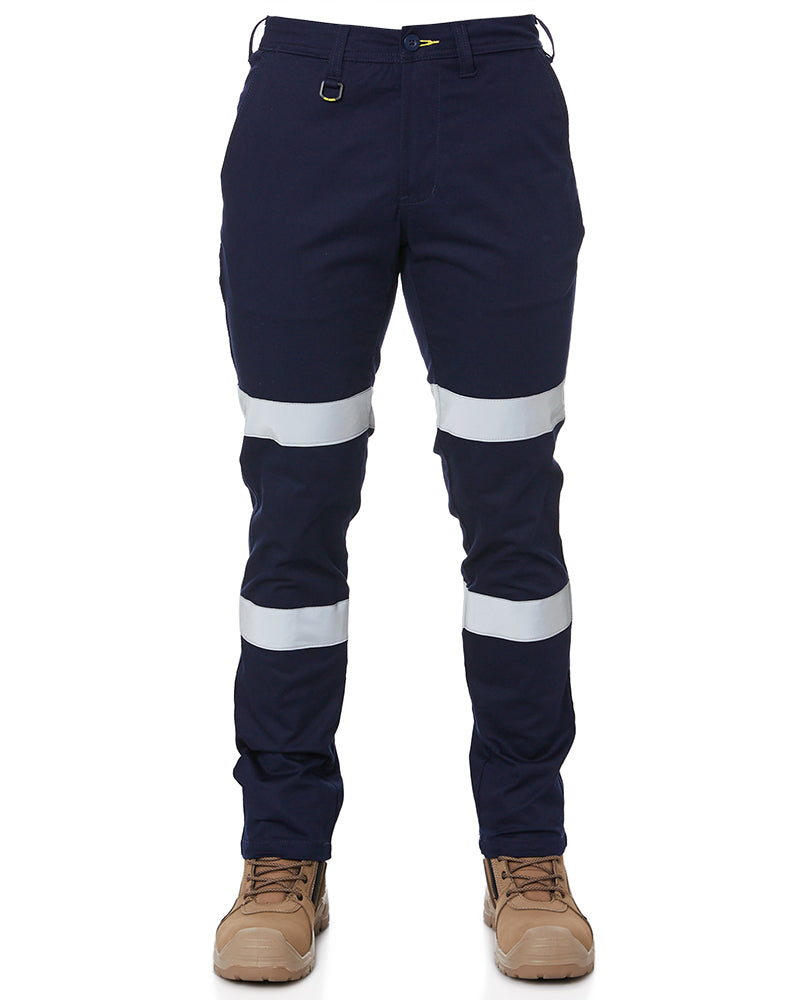 Taped Biomotion Stretch Cotton Drill Work Pants - Navy