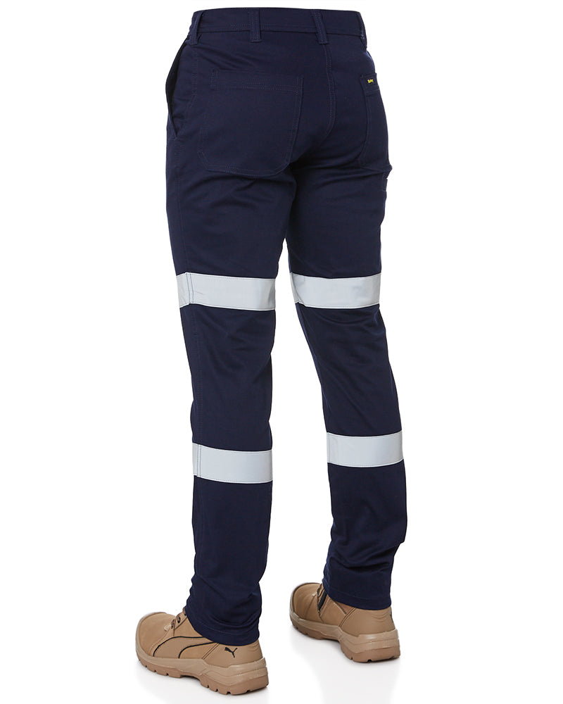 Taped Biomotion Stretch Cotton Drill Work Pants - Navy