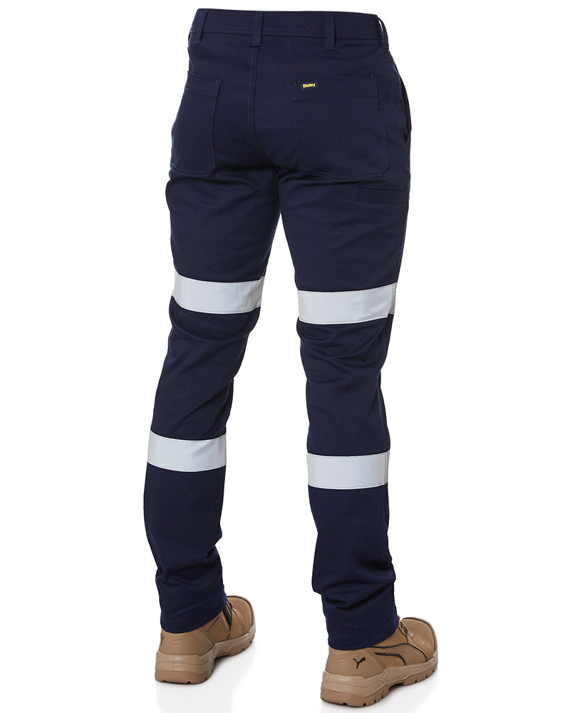 Taped Biomotion Stretch Cotton Drill Work Pants - Navy