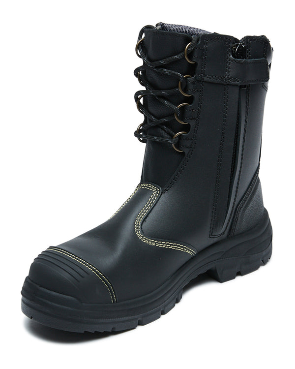 55380 High Leg Zip Sided Boot  - Black