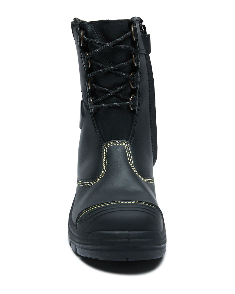 55380 High Leg Zip Sided Boot  - Black