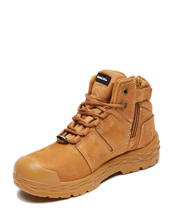 Shift Lace Up Safety Boot with Zip - Honey