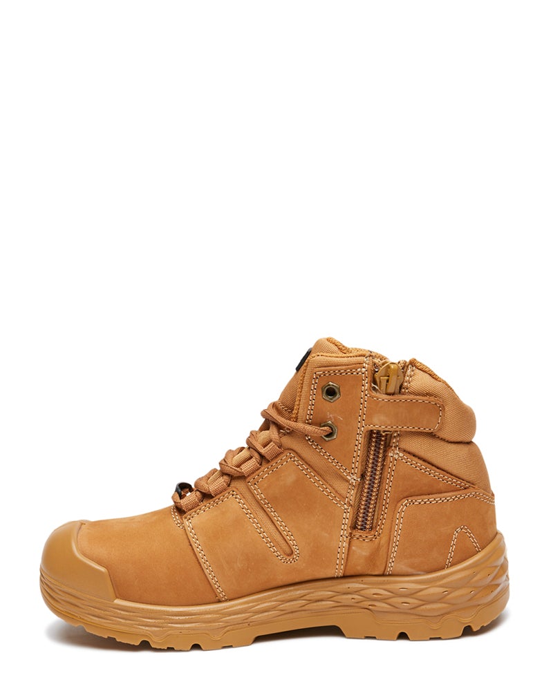 Shift Lace Up Safety Boot with Zip - Honey