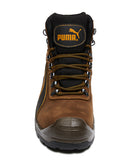 Scuff Cap Waterproof Work Boot With Zip - Brown/Yellow