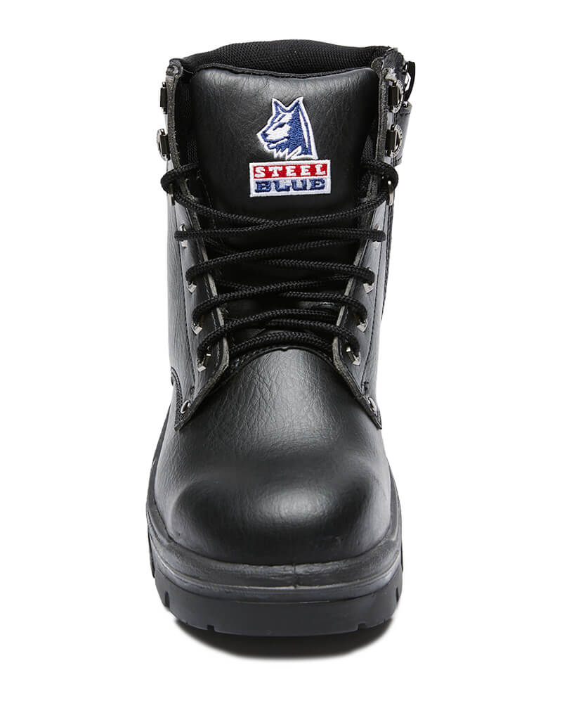 Steel Blue Vegan Argyle Lace Up Ankle Boot with Zip Black Buy