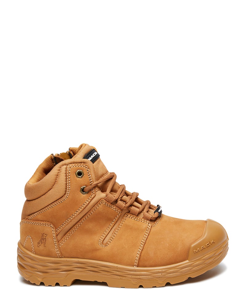 Shift Lace Up Safety Boot with Zip - Honey