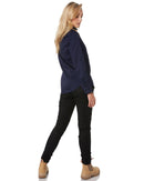 Womens Flex and Move Stretch Cotton Shield Cuff Pants - Black
