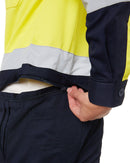 Womens Taped Hi Vis Cotton Drill Coverall * - Yellow/Navy