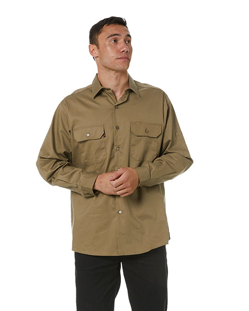 DNC Cool-Breeze Work Shirt- Long Sleeve - Khaki | Buy Online