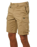 Stretch Cotton Cargo Short - Khaki