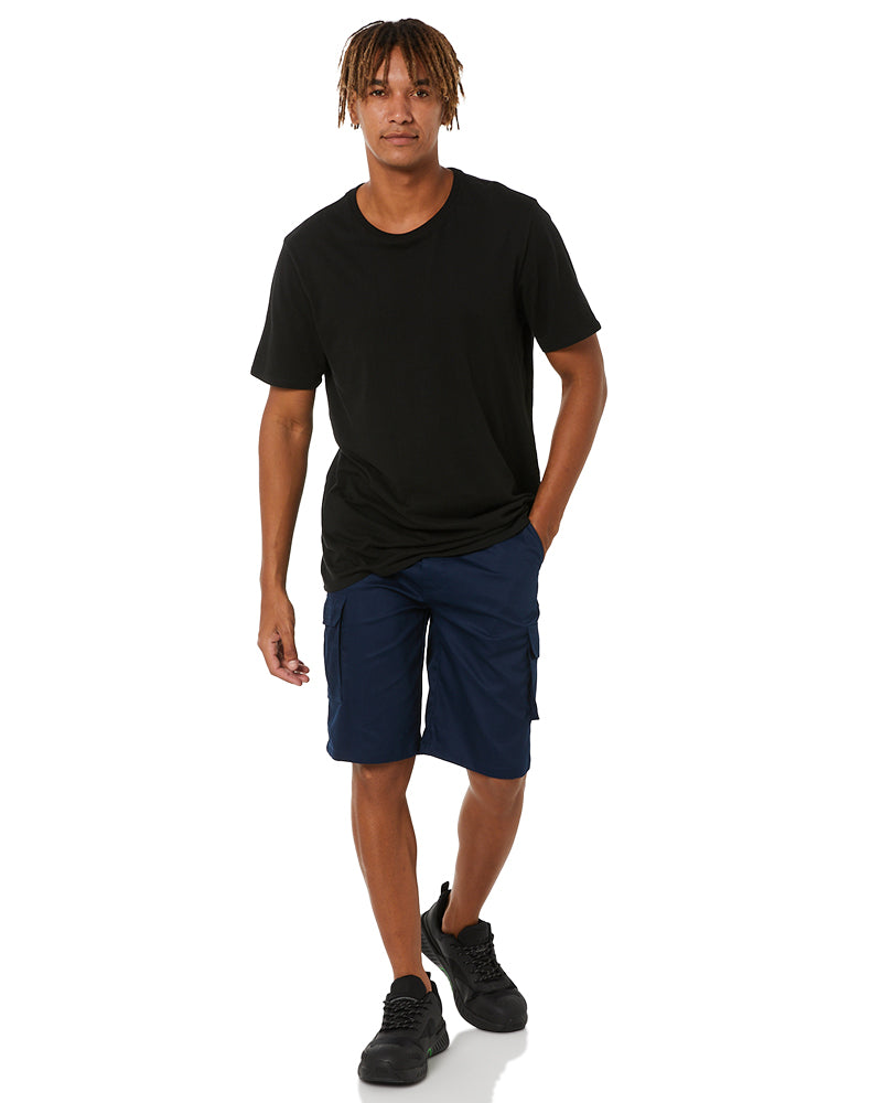 Lightweight Cool-Breeze Cotton Cargo Shorts - Navy