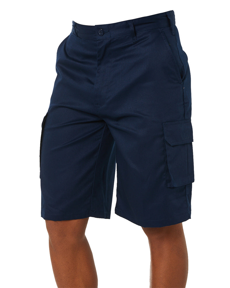 Lightweight Cool-Breeze Cotton Cargo Shorts Navy