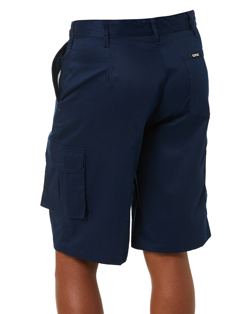 Lightweight Cool-Breeze Cotton Cargo Shorts - Navy