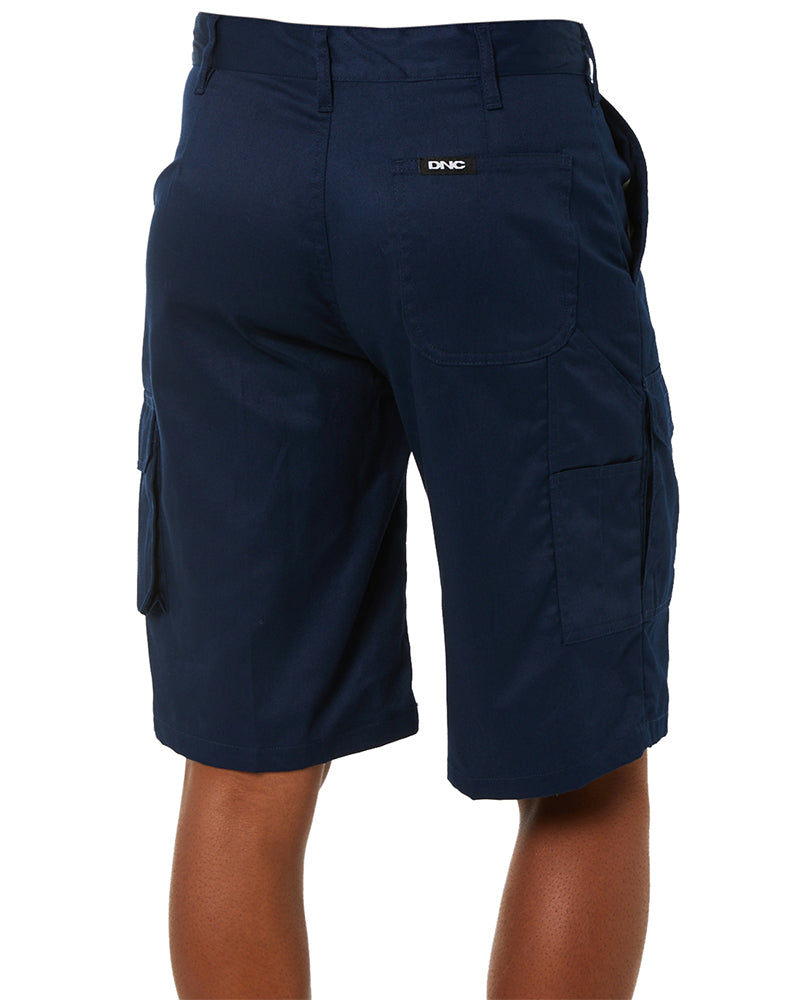 Lightweight Cool-Breeze Cotton Cargo Shorts - Navy