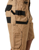 Duratex Cotton Duck Weave Tradies Cargo Shorts with Tool Pocket - Sand