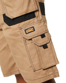 Duratex Cotton Duck Weave Tradies Cargo Shorts with Tool Pocket - Sand