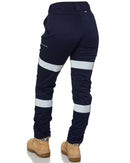 Tradies Women's Taped Mid Rise Stretch Cotton Pants Value Pack - Navy