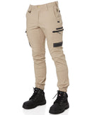 Flex and Move Stretch Cargo Cuffed Pants - Stone