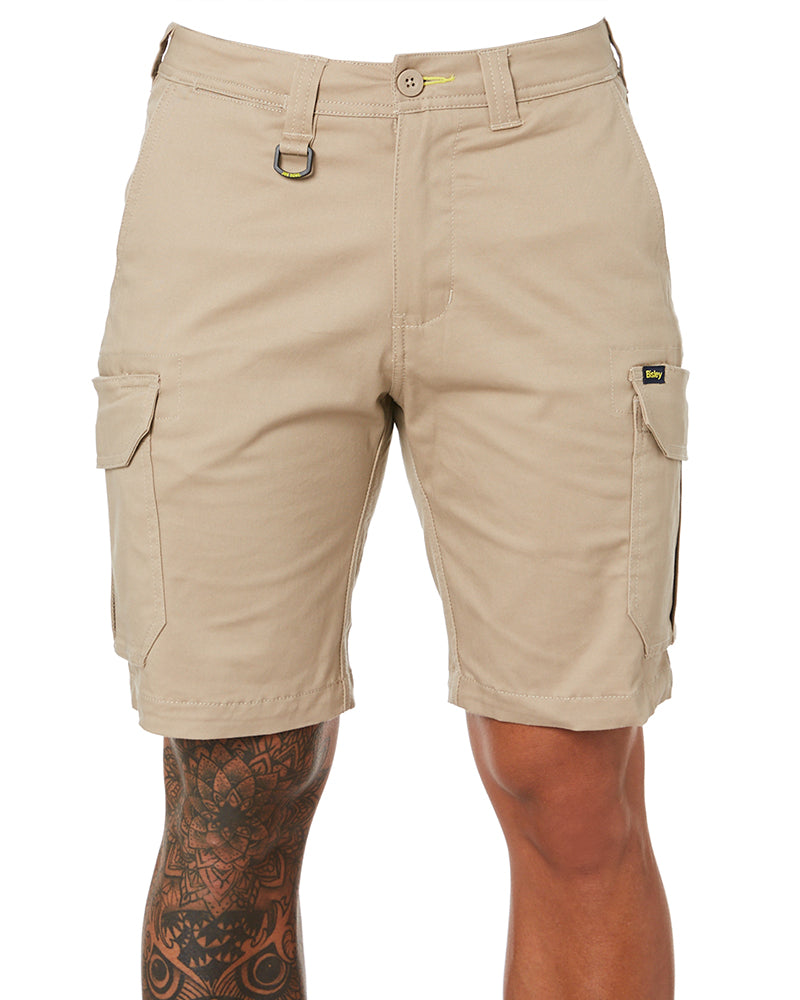 Stretch Cotton Cargo Short - Stone