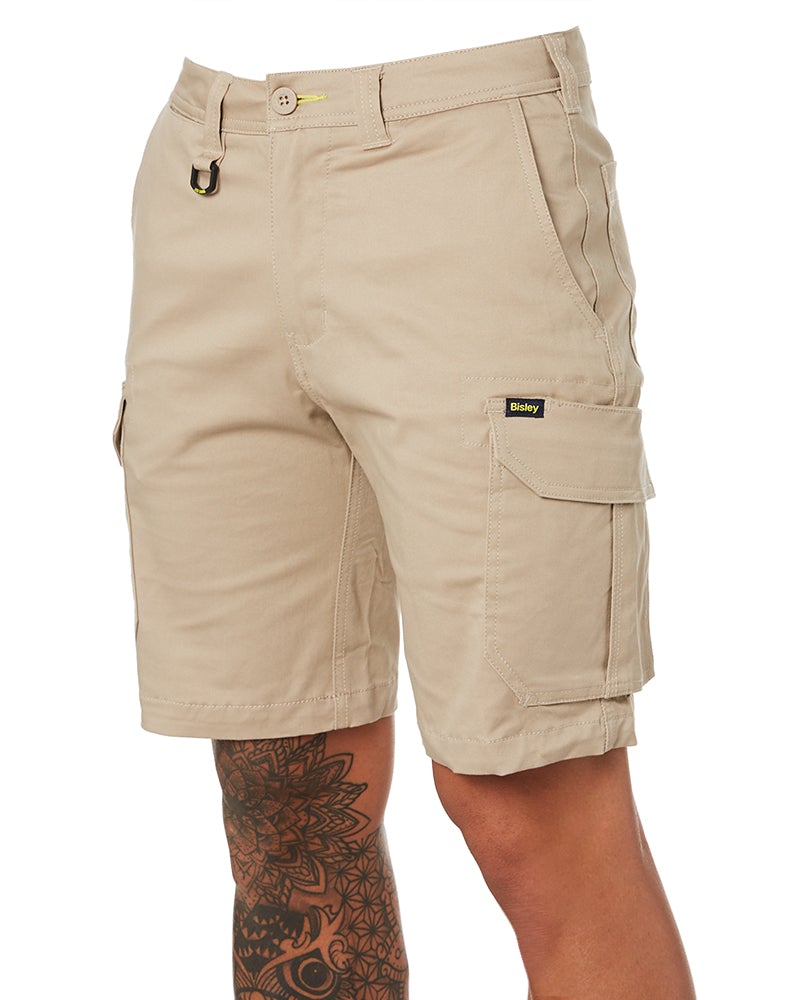 Stretch Cotton Cargo Short - Stone