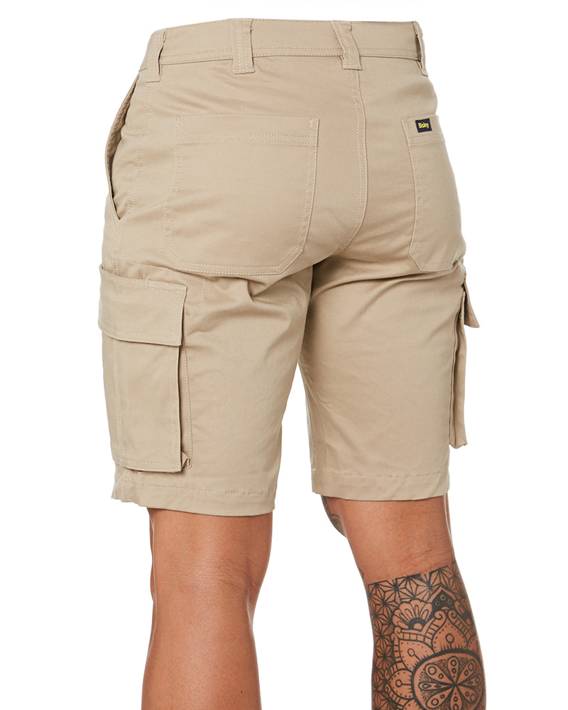 Stretch Cotton Cargo Short - Stone