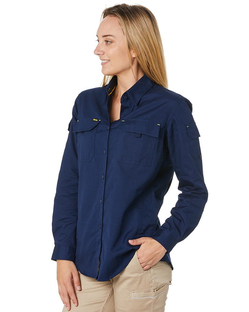 Womens X Airflow Ripstop LS Shirt  - Navy