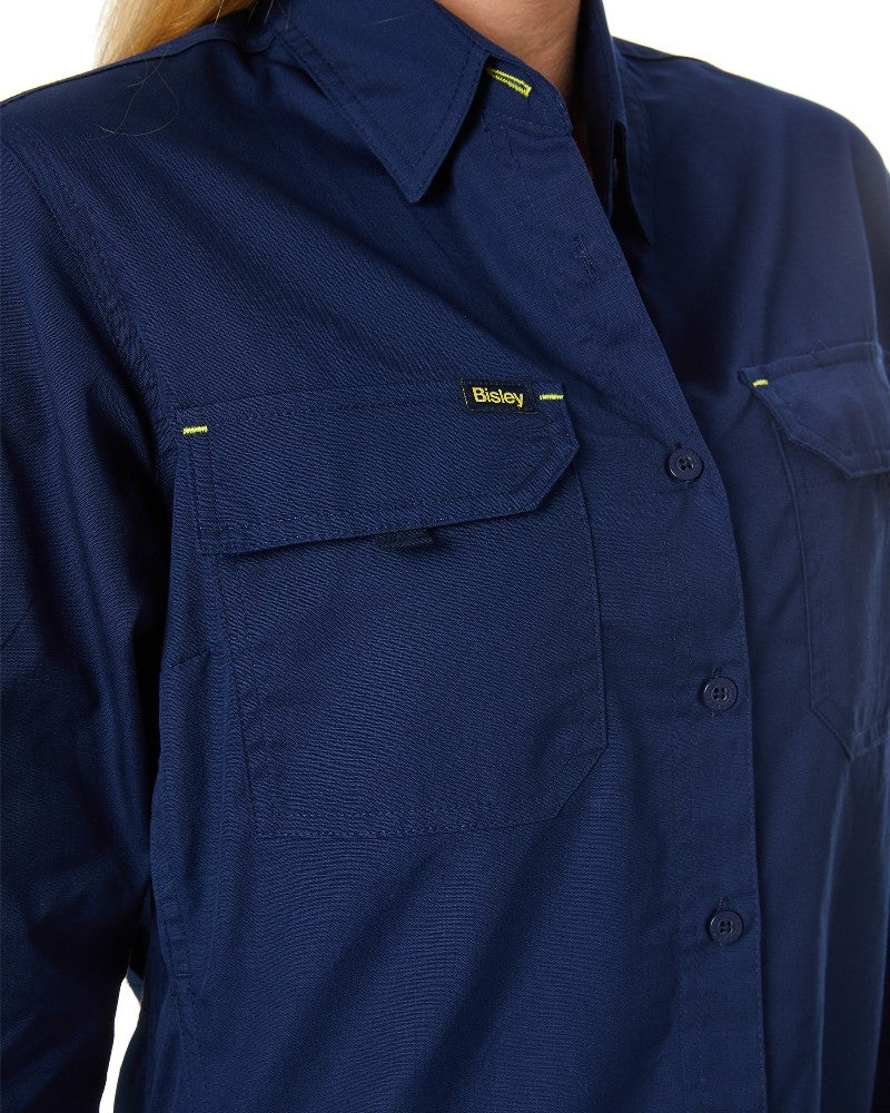 Womens X Airflow Ripstop LS Shirt  - Navy