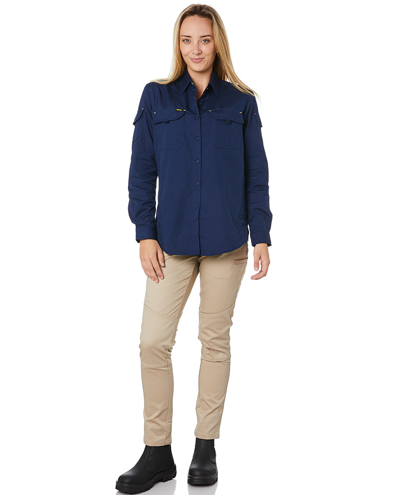 Womens X Airflow Ripstop LS Shirt  - Navy