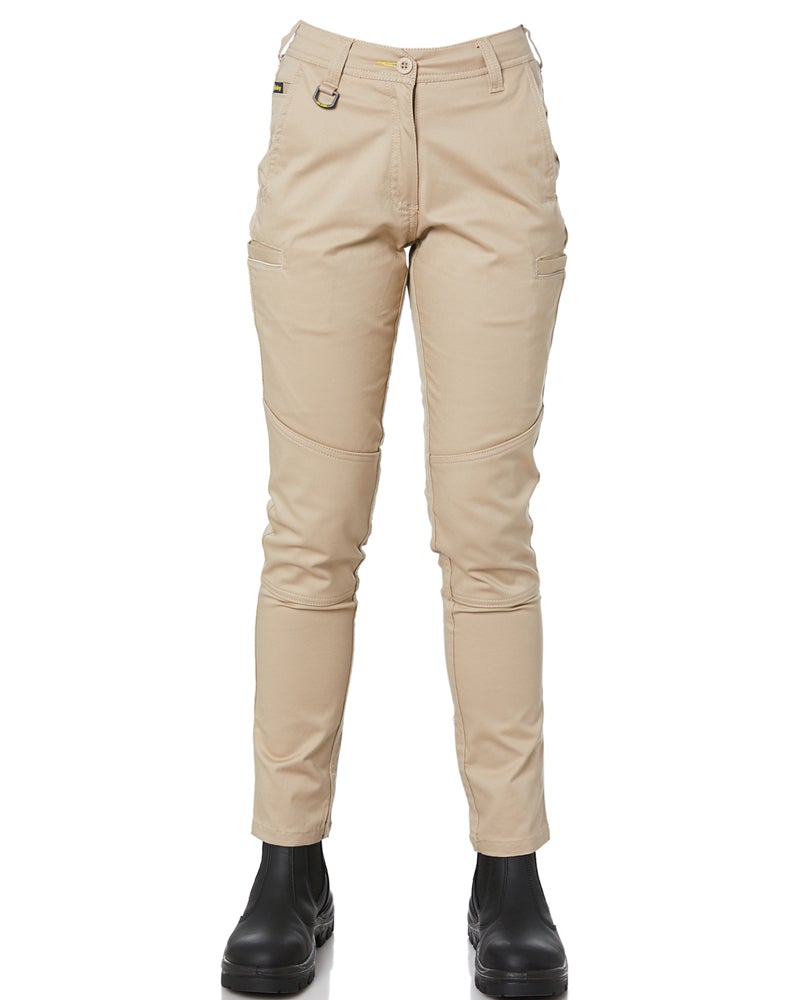 Bisley Womens Mid Rise Stretch Cotton Pants Stone Buy Online