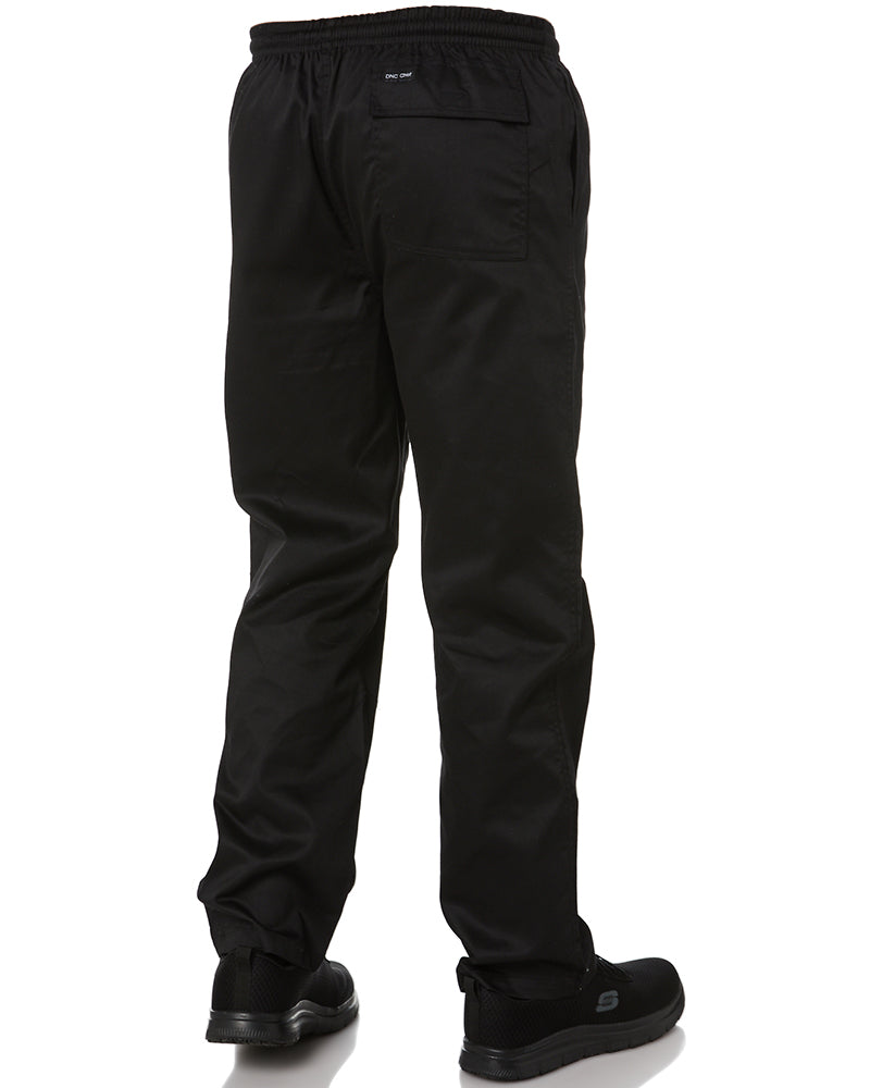 Polyester Cotton Drawstring Chef Pants - Black