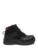 887 Womens Zip Side Safety Boot - Black