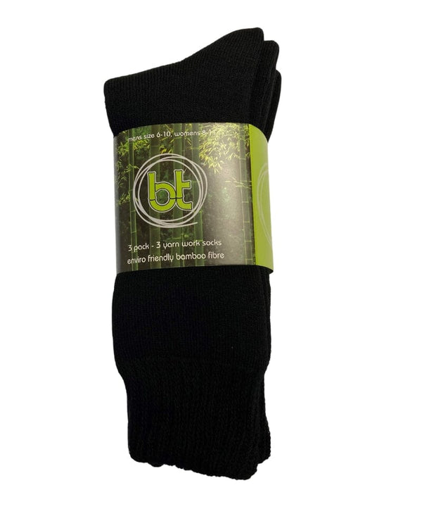 3 Yarn 3 Pack Socks - Black