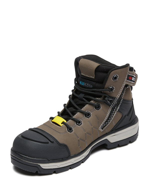 Quantum Zip Side Safety Boot - Cedar/Black