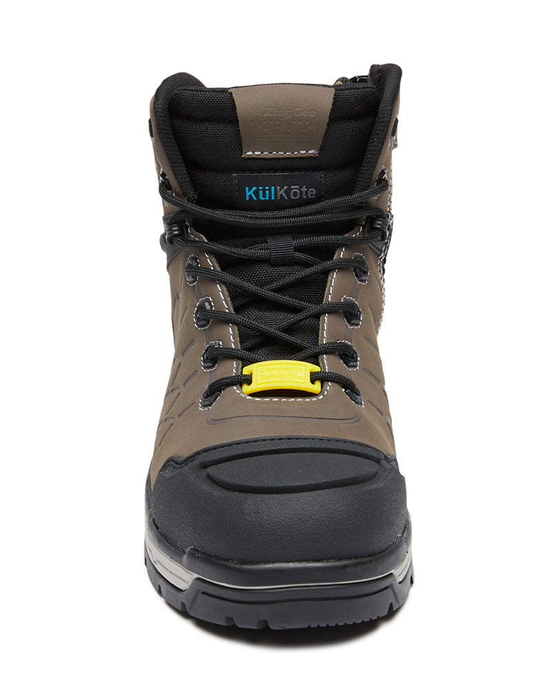 Quantum Zip Side Safety Boot - Cedar/Black