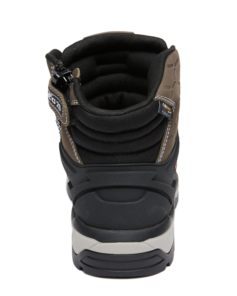 Quantum Zip Side Safety Boot - Cedar/Black