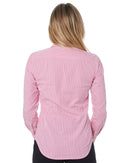 Ladies LS Shirt - Pink/White