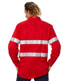 Hi Vis Taped Lightweight Cotton Shirt LS - Red