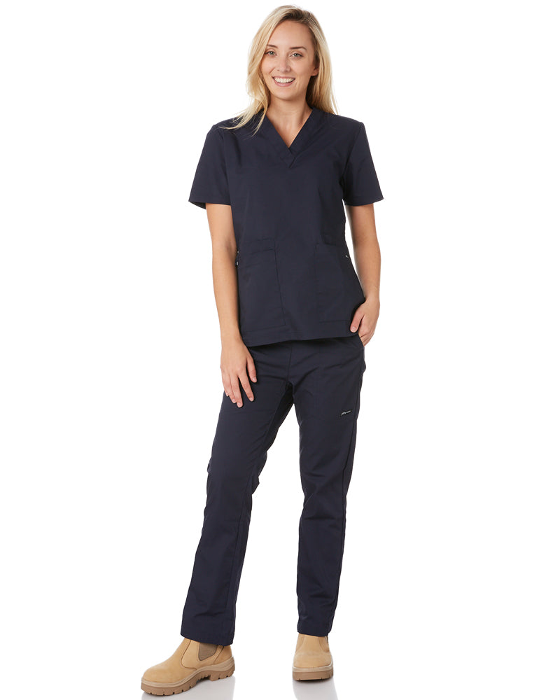 Ladies Scrubs Top - Navy