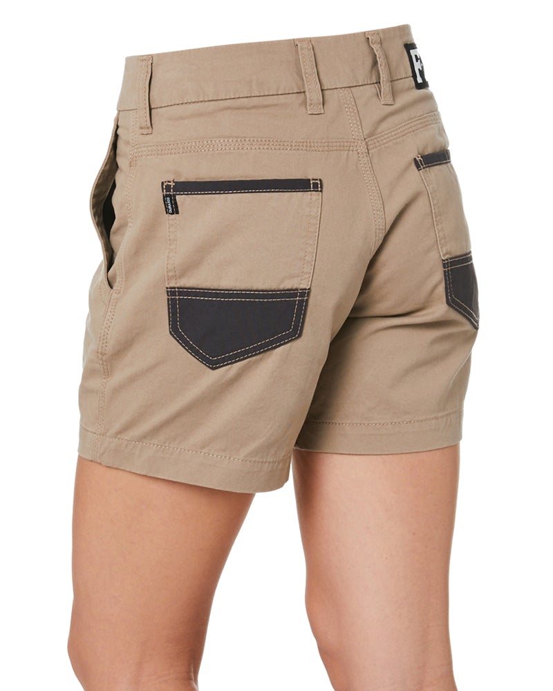 WS-2W Ladies Lightweight Work Shorts - Khaki