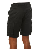 Stretch Cotton Cargo Short - Black