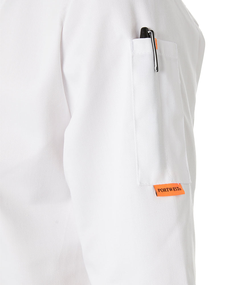 Mesh Air Pro SS Chefs Jacket - White